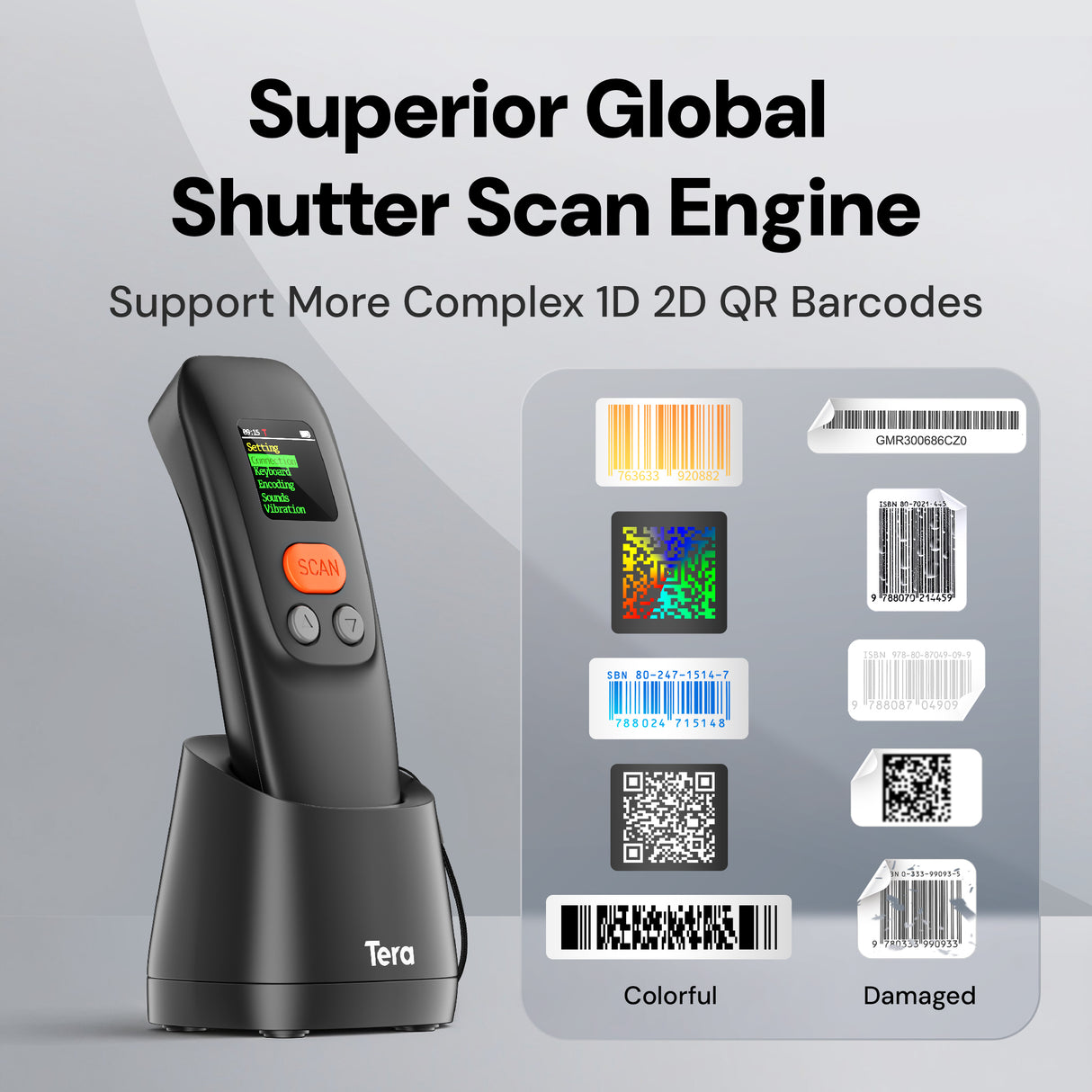1600 2D Portable Barcode Scanner