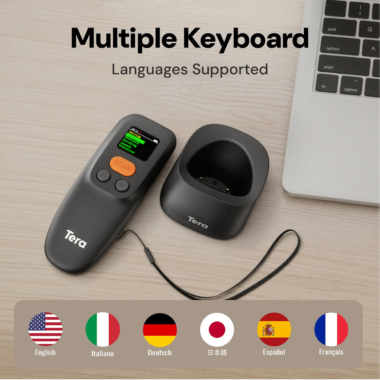 1600 2D Portable Barcode Scanner