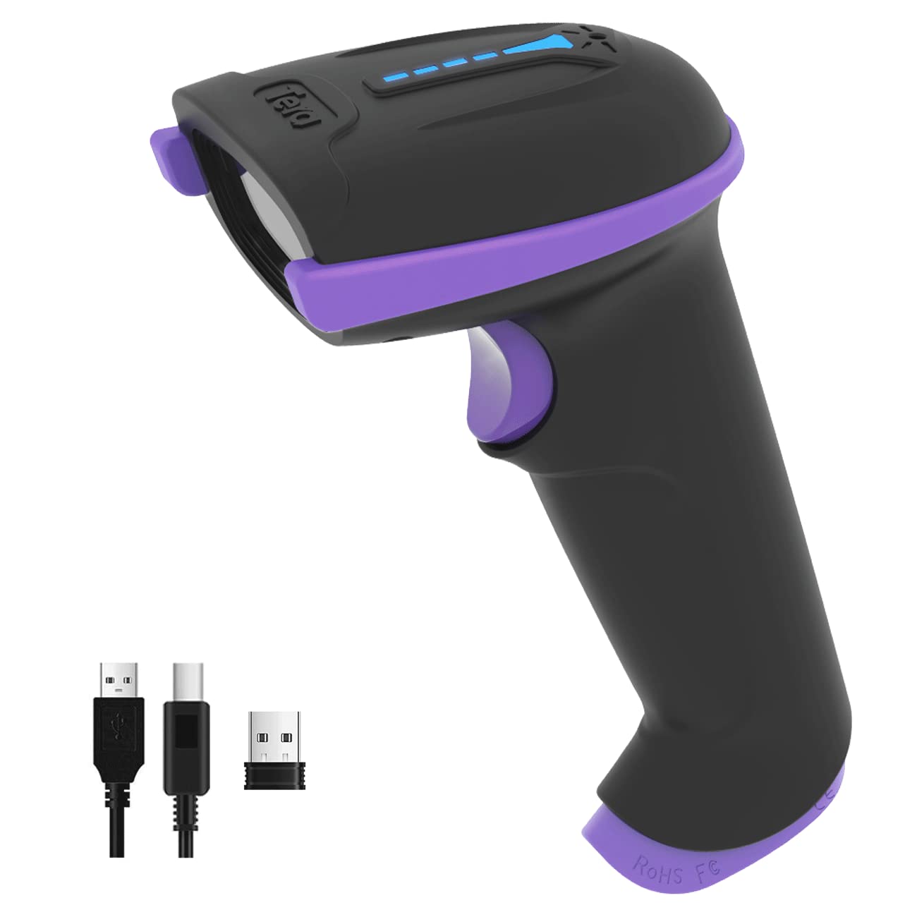 NETUM QR Code Scanner, Mini Barcode Scanner Bluetooth Compatible, Small  Portable USB 1D 2D Bar Code Scanner for Inventory, 2.4G Cordless Image  Reader