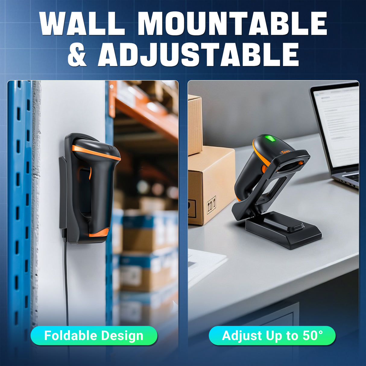 D5100-CR 2D BarCode Scanner with Wall Mountable Cradle
