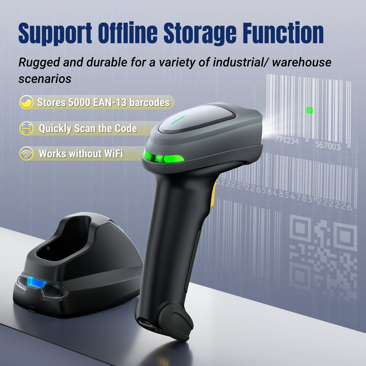 CS7279i-BT Wireless Barcode Scanner with Candle