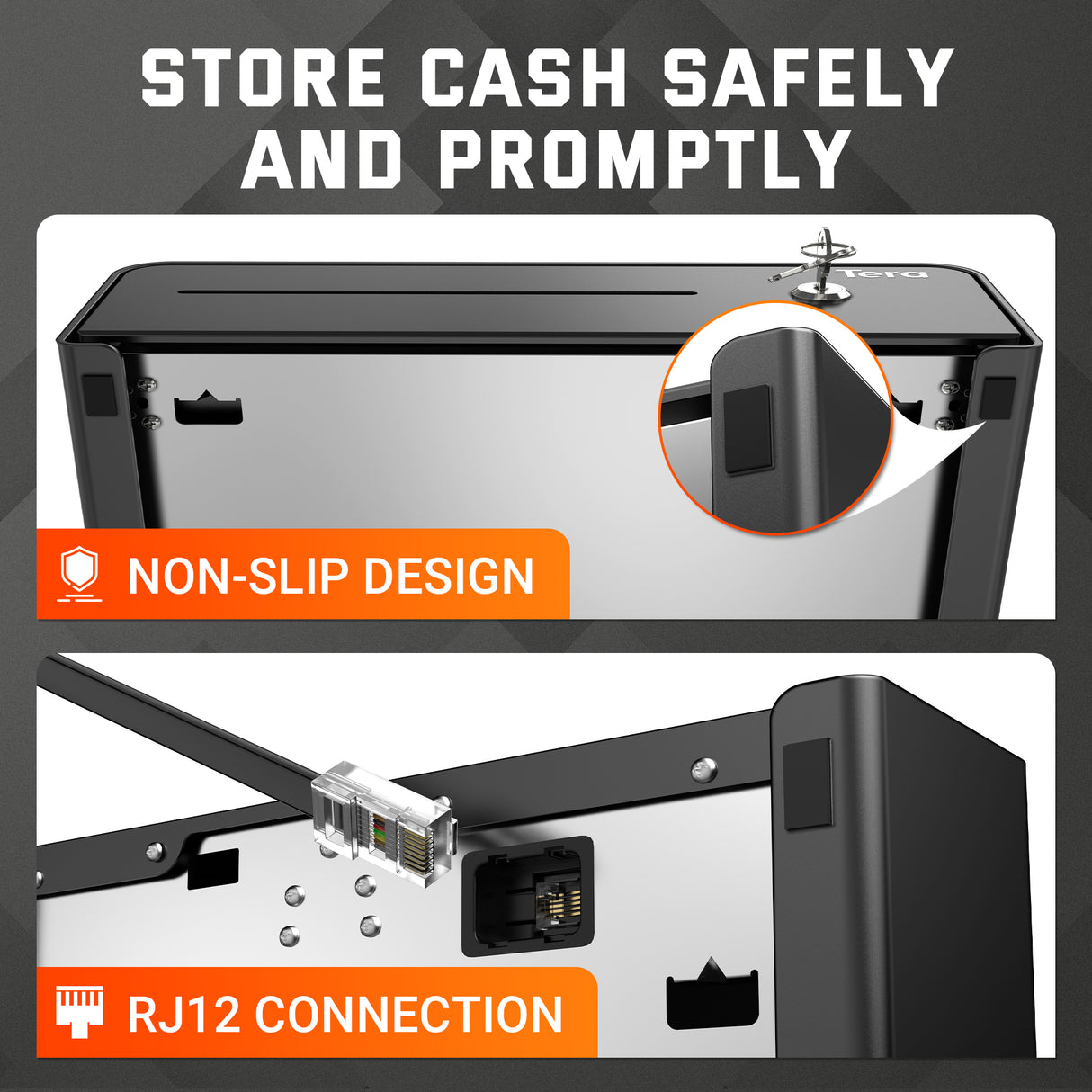 335R 13 Zoll Kassenschublade für 4 Scheine und 4 Münzen