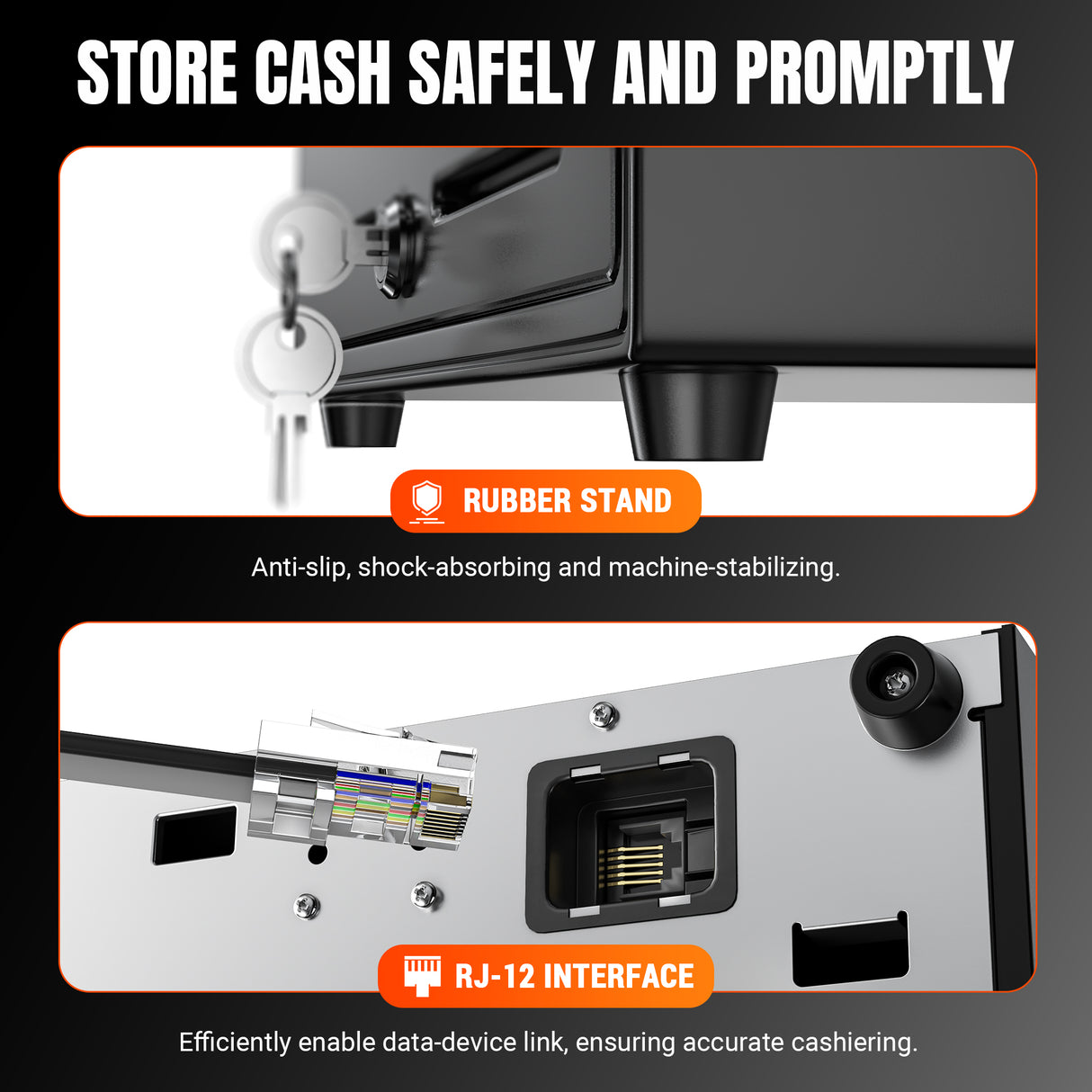 330G 13 inch 4 Bill 5 Coin Cash Drawer