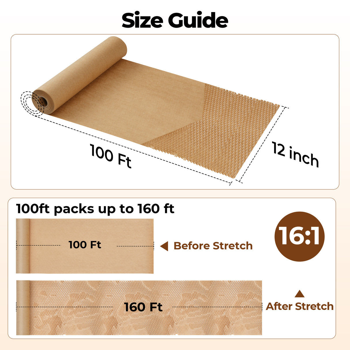 Honeycomb Packing Paper for Moving, Shipping and Gift Wrapping