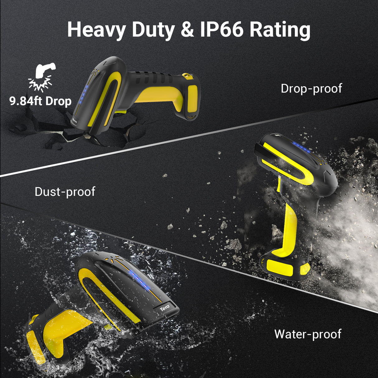 8100 Industrial 2D Handheld BarCode Scanner Yellow