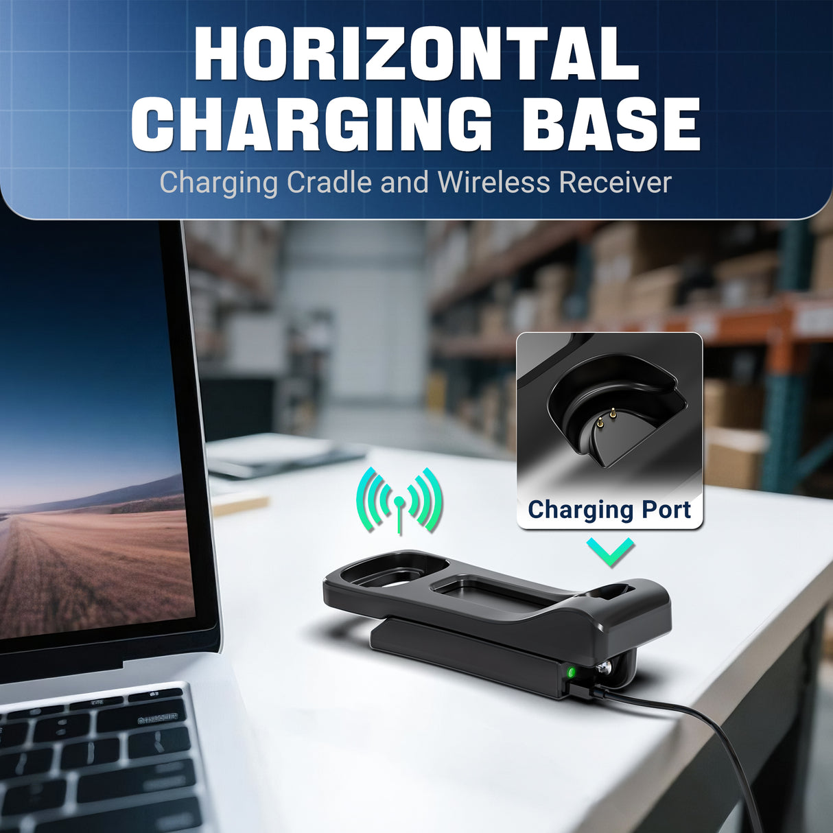 D5100-CR 2D BarCode Scanner with Wall Mountable Cradle