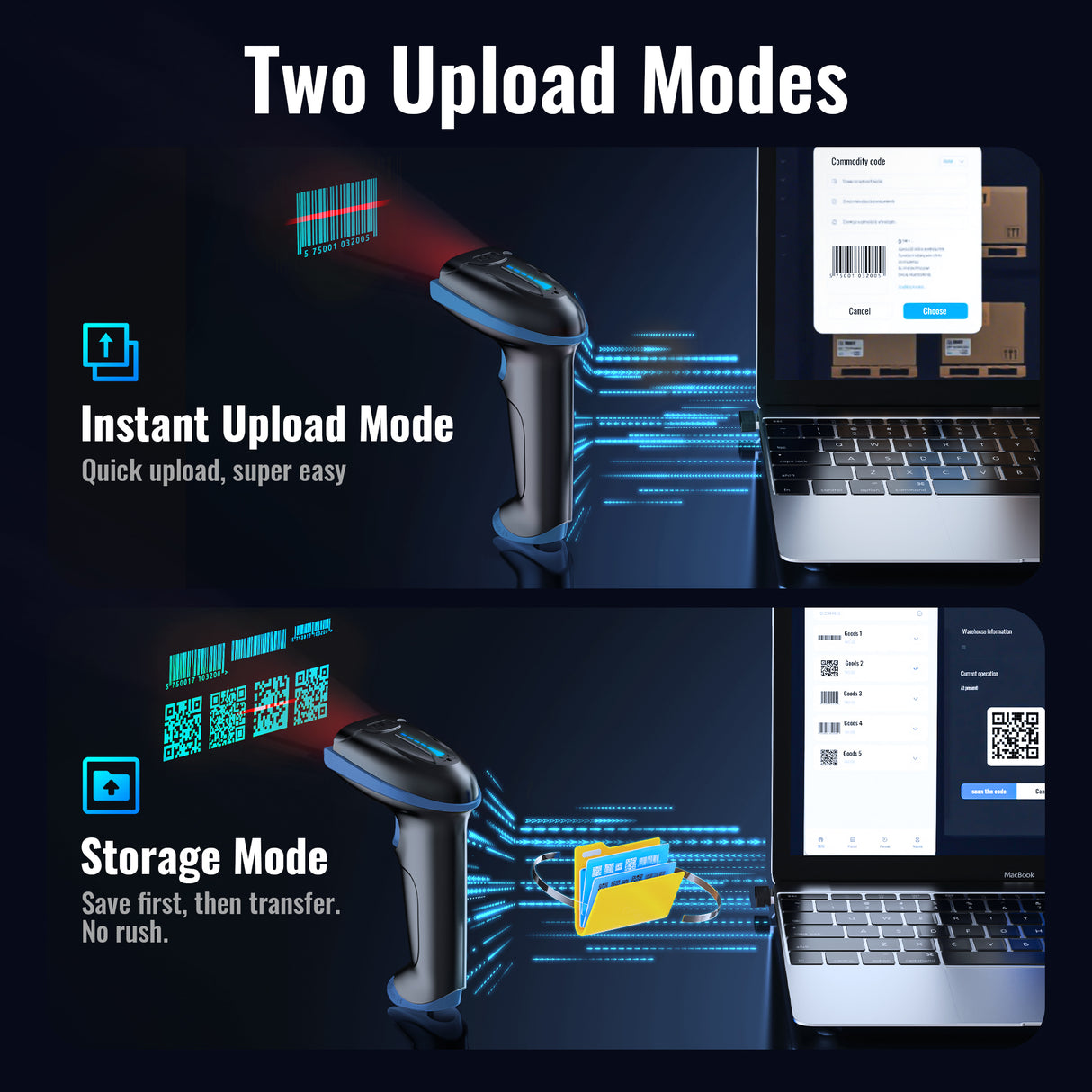D5100 2D BarCode Scanner blue