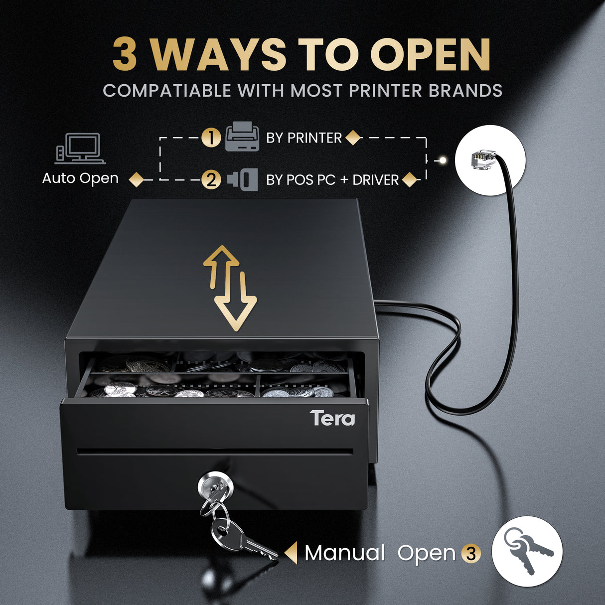 208 8 Inch 4 Bill 6 Coin Small Cash Drawer