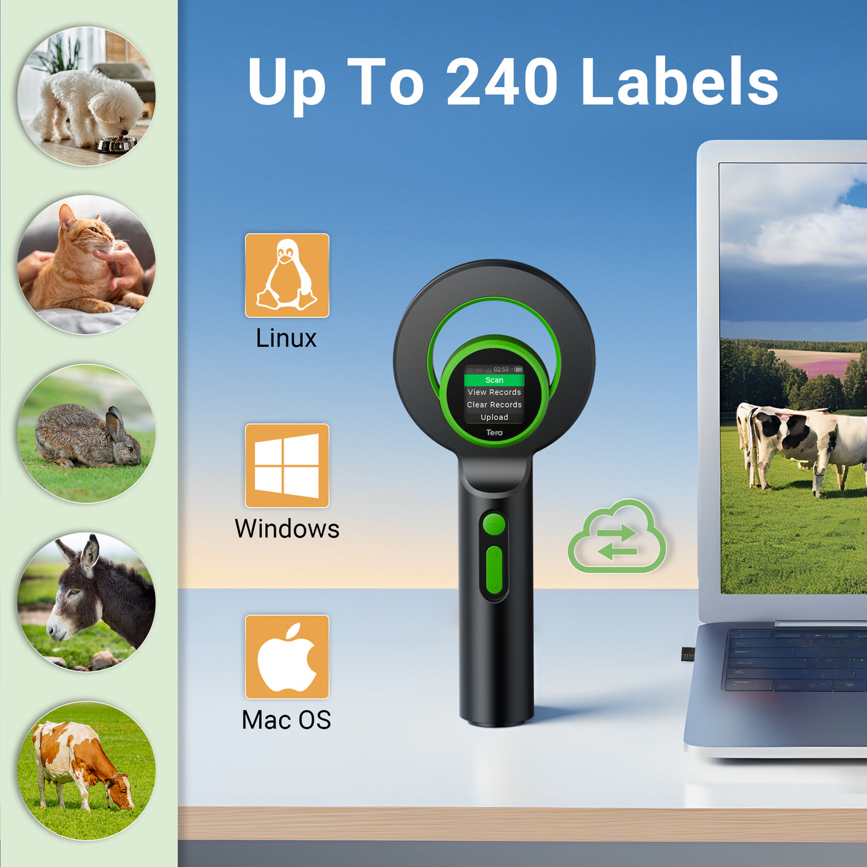 Tera Upgrade Pet Microchip Scanner H02
