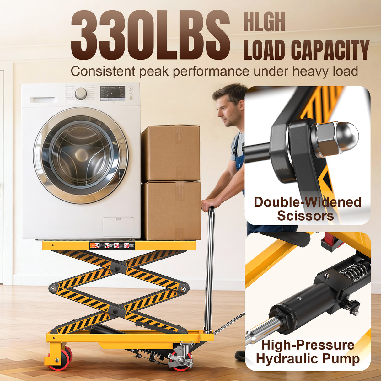 Hydraulic Lift Table Cart for Warehouse Material Handling
