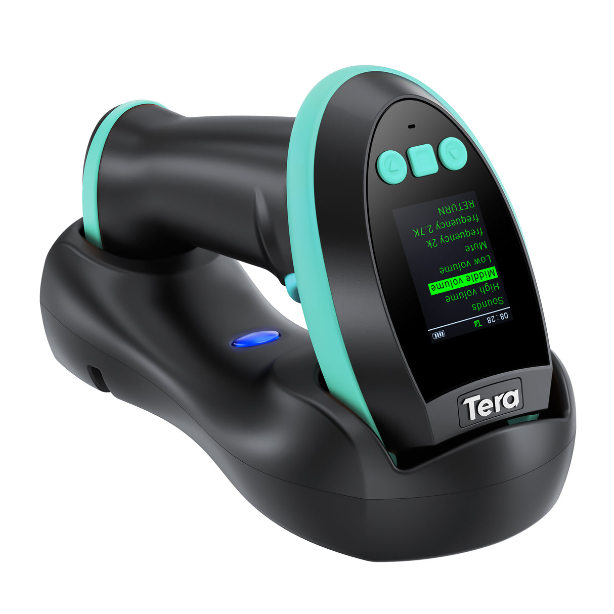 HW0009 2D BarCode Scanner with Display Screen Blue