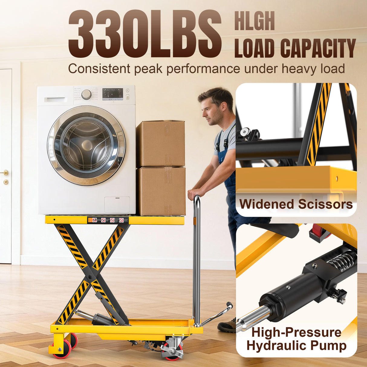 Hydraulic Lift Table Cart for Warehouse Material Handling