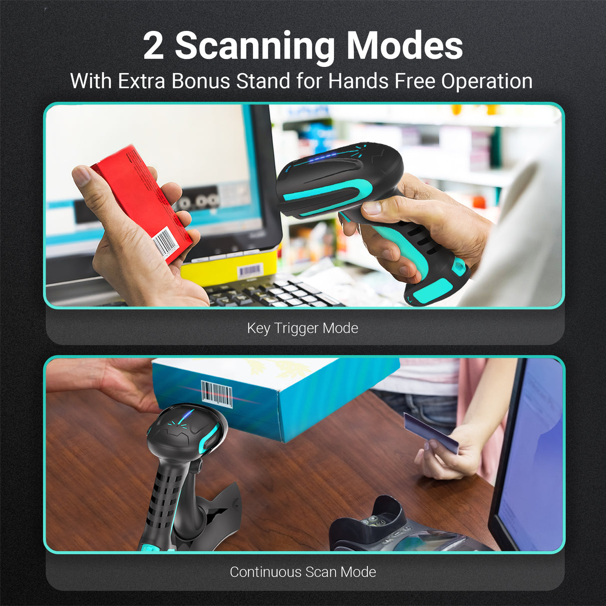 8100 Industrial 2D Handheld BarCode Scanner Blue