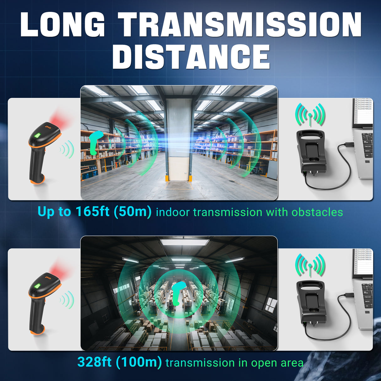 D5100-CR 2D BarCode Scanner with Wall Mountable Cradle