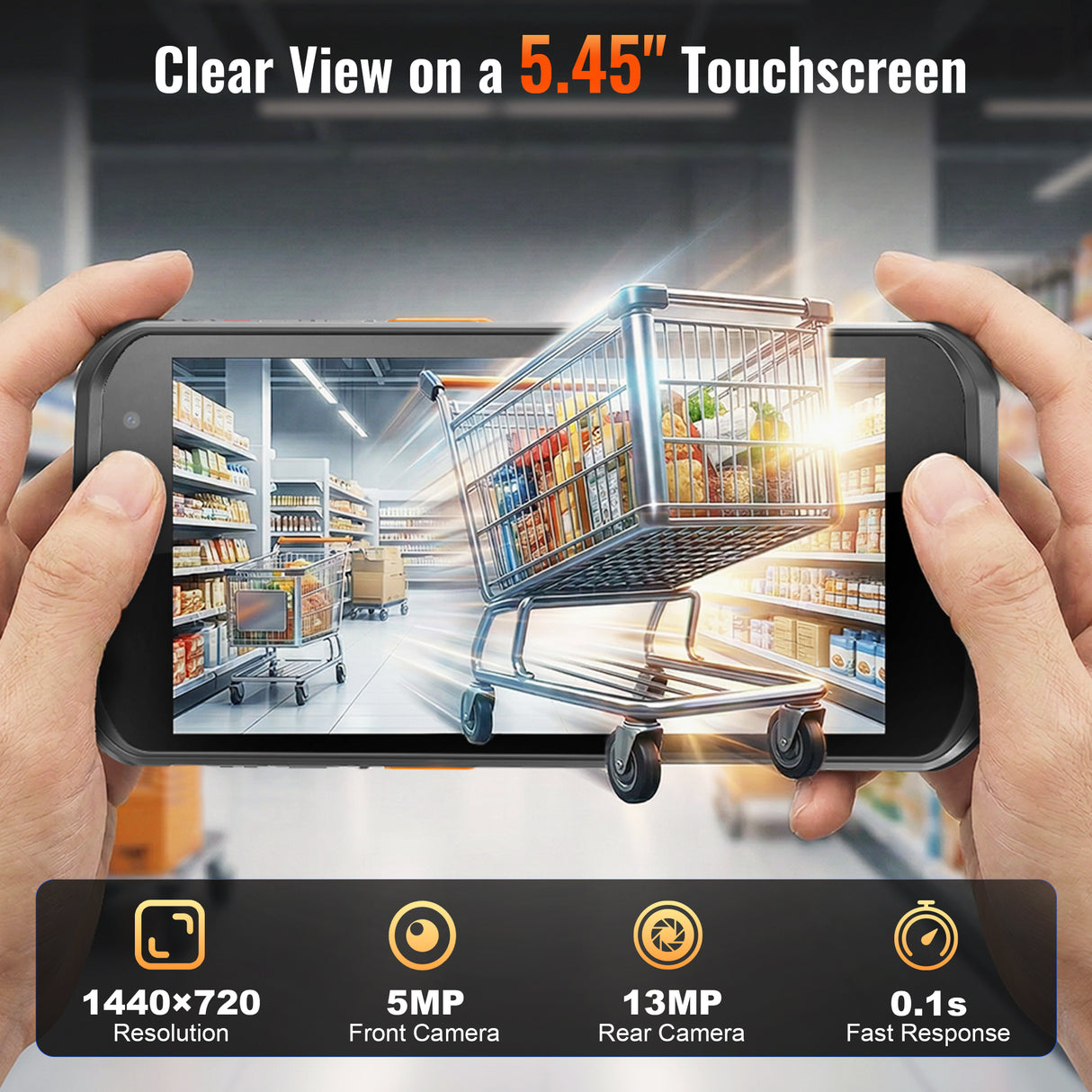 iTera P500 Rugged Android 13 Barcode Scanner PDA