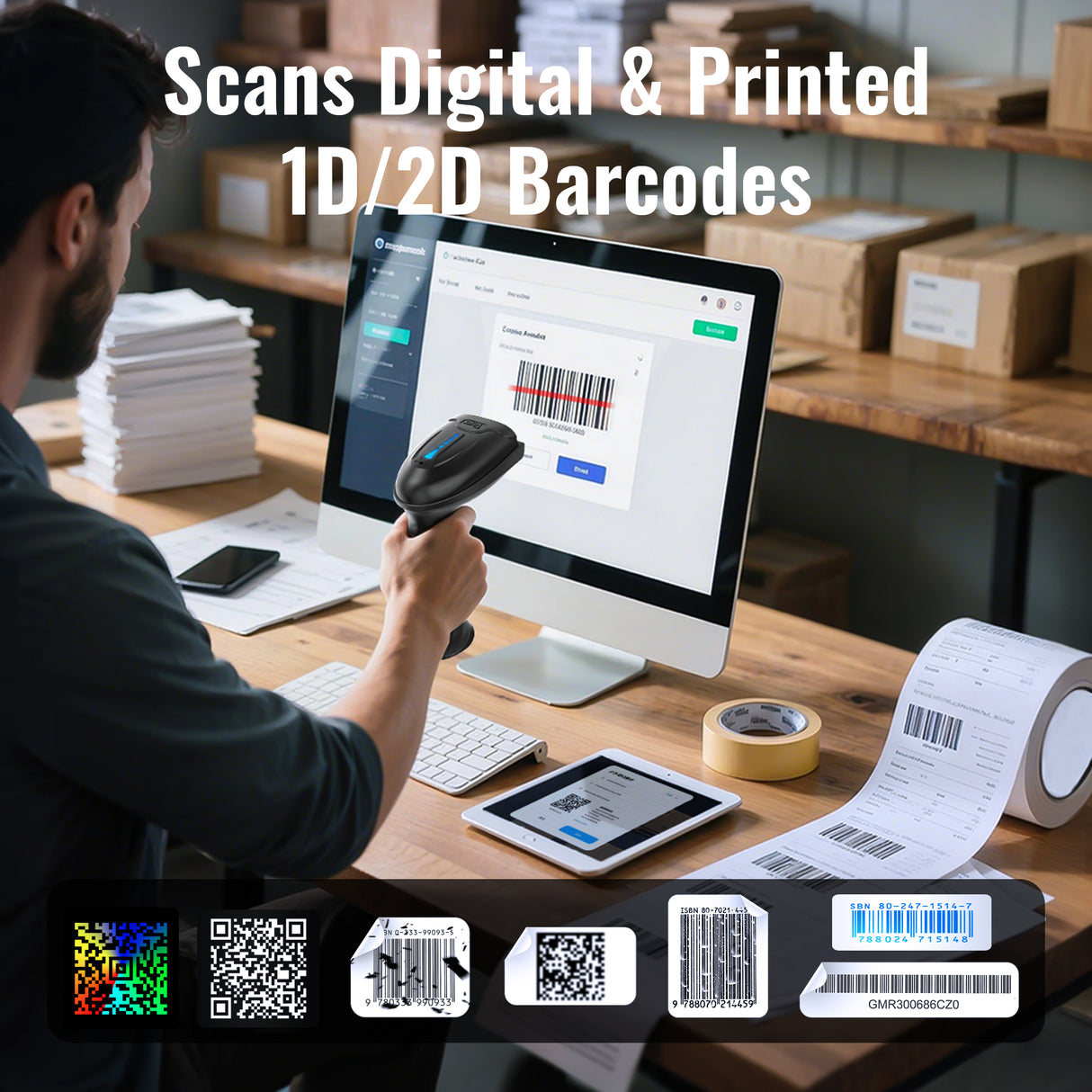 D5100 2D BarCode Scanner black