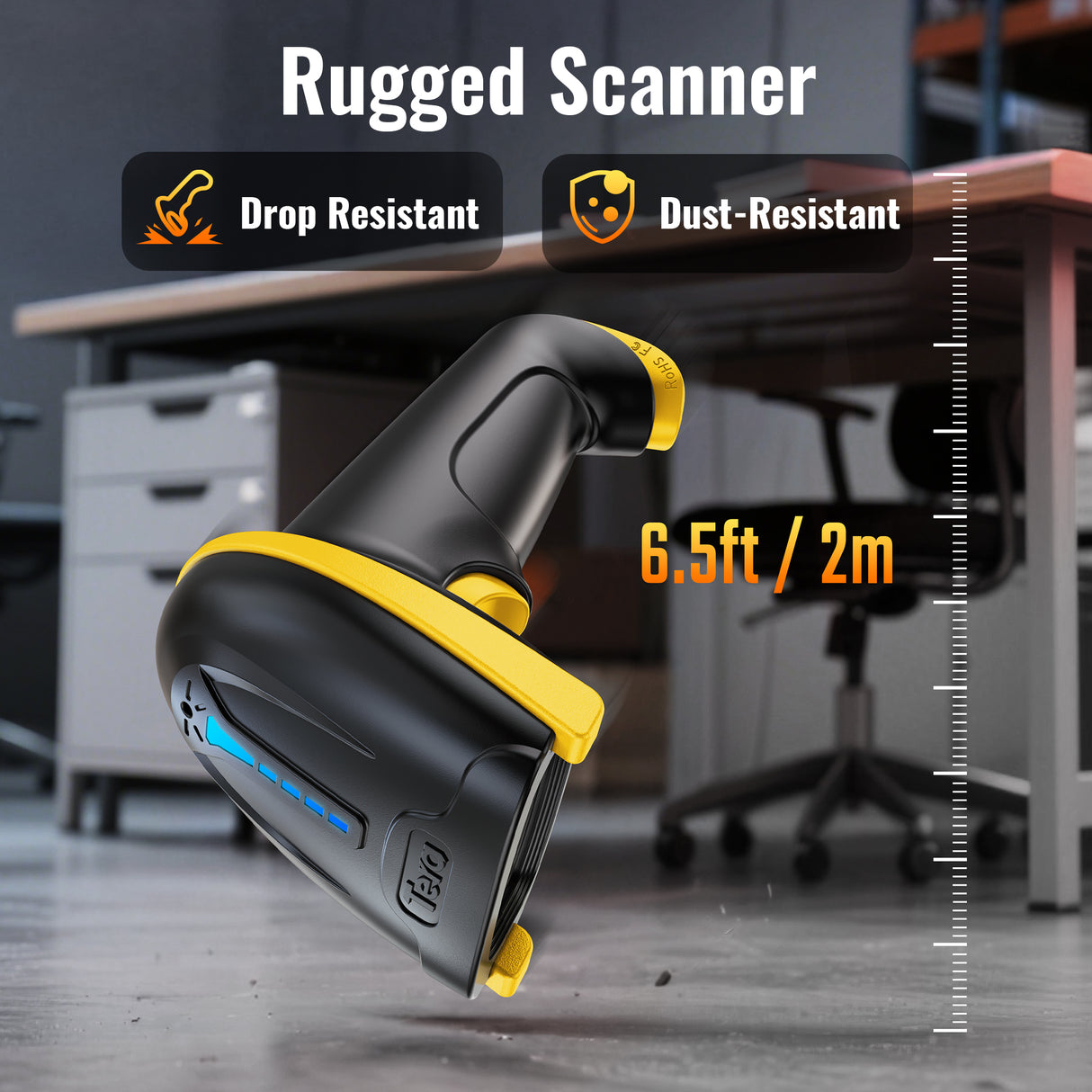 tera-5100-laser-1d-wireless-barcode-scanner-yellow-drop-resistant