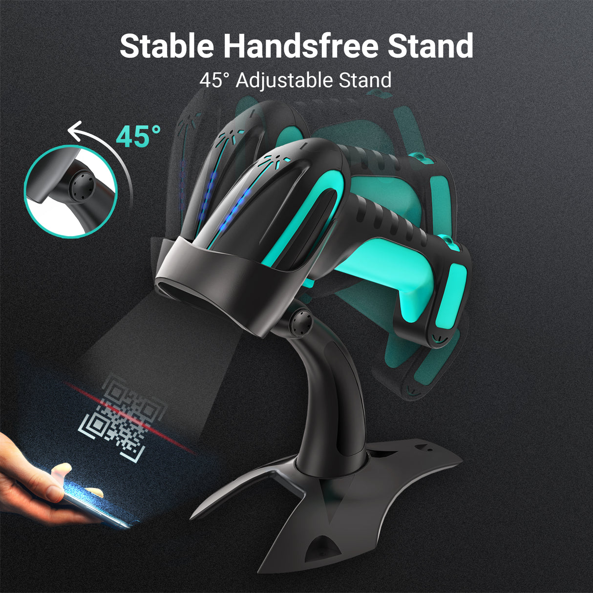 8100 Industrial 2D Handheld BarCode Scanner Blue