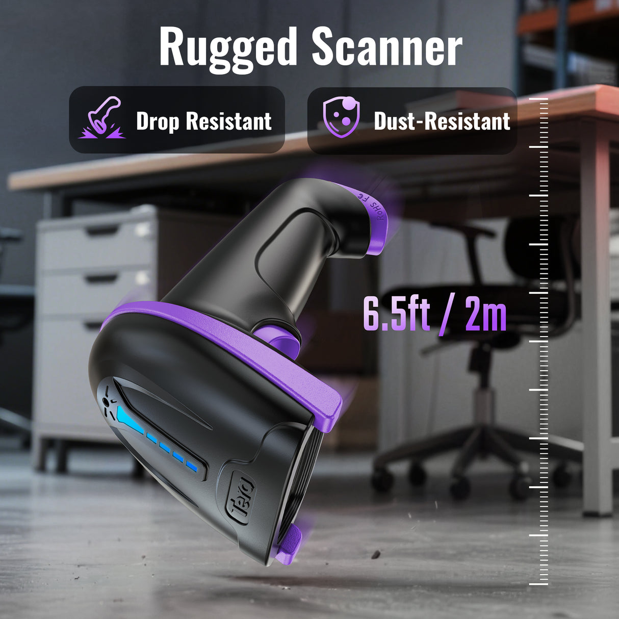 tera-5100-laser-1d-wireless-barcode-scanner-purple-dust-and-water-proof-drop-resistant