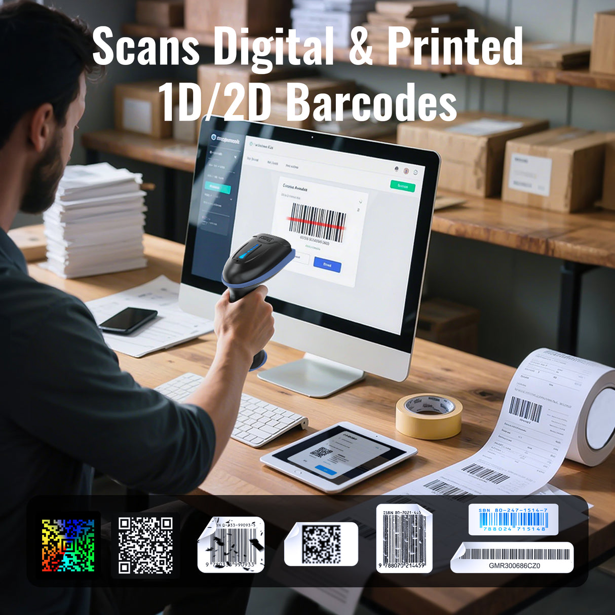 D5100 2D BarCode Scanner blue