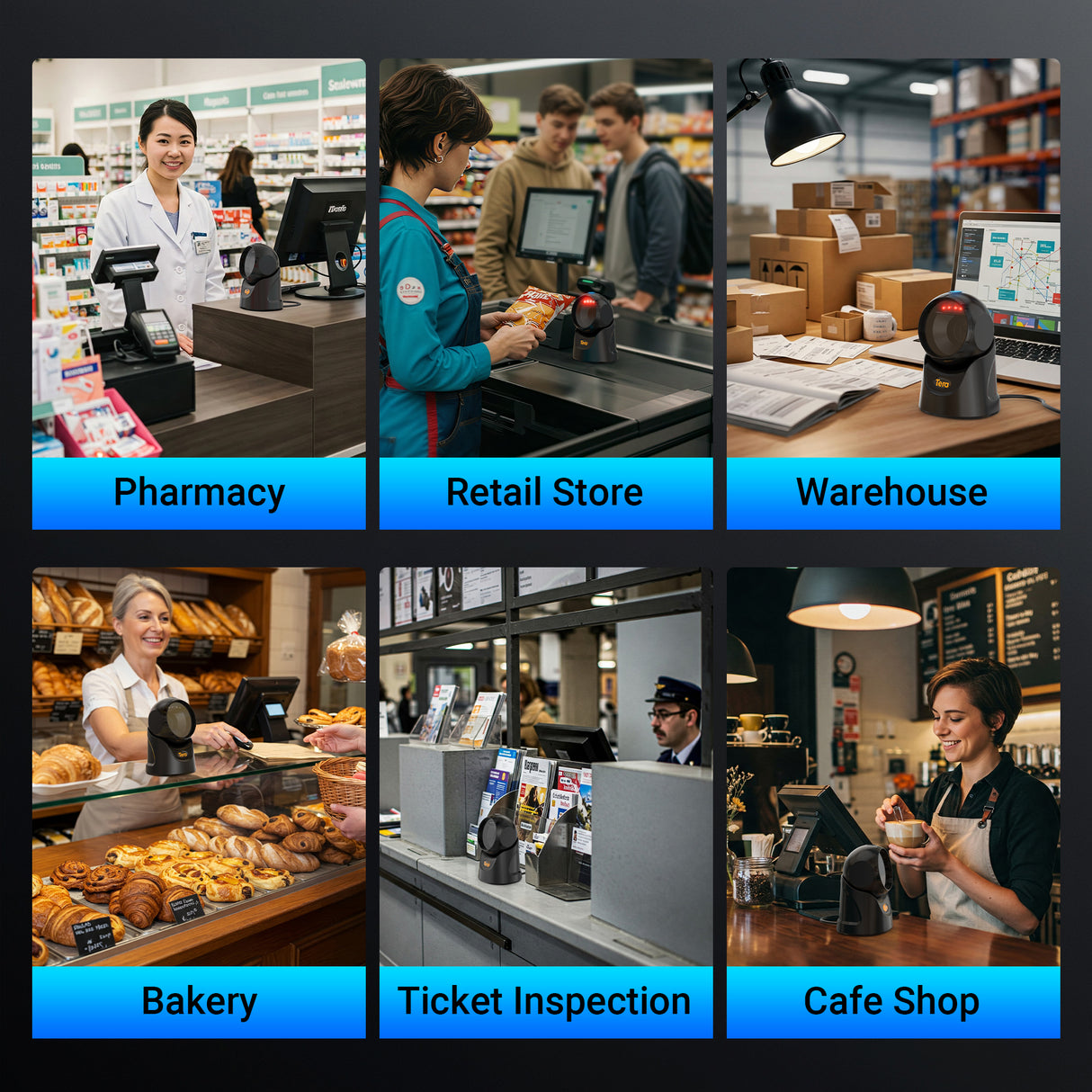 9700 2D Desktop USB Barcode Scanner