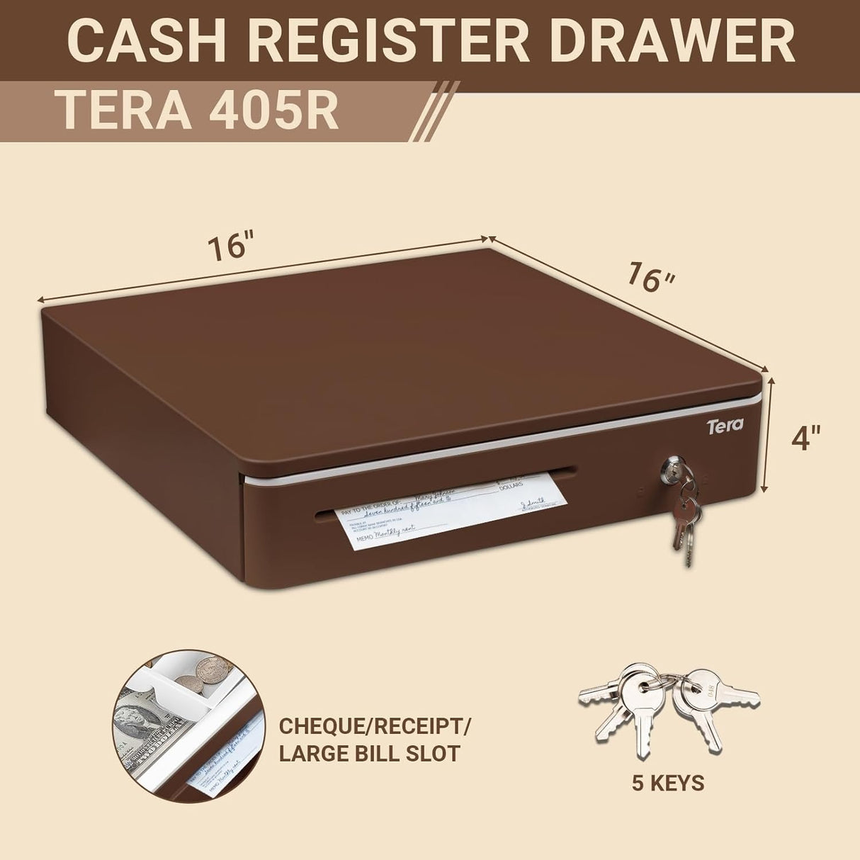 16-Zoll-Kassenschublade mit automatischer Öffnung 405R