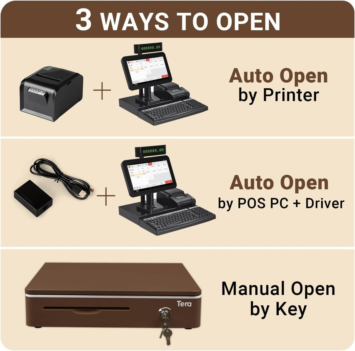 16-Zoll-Kassenschublade mit automatischer Öffnung 405R