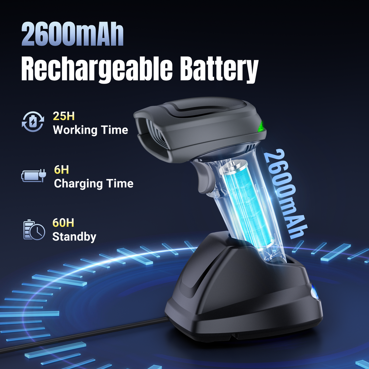 CS2290 2D Wireless Barcode Scanner with Cradle