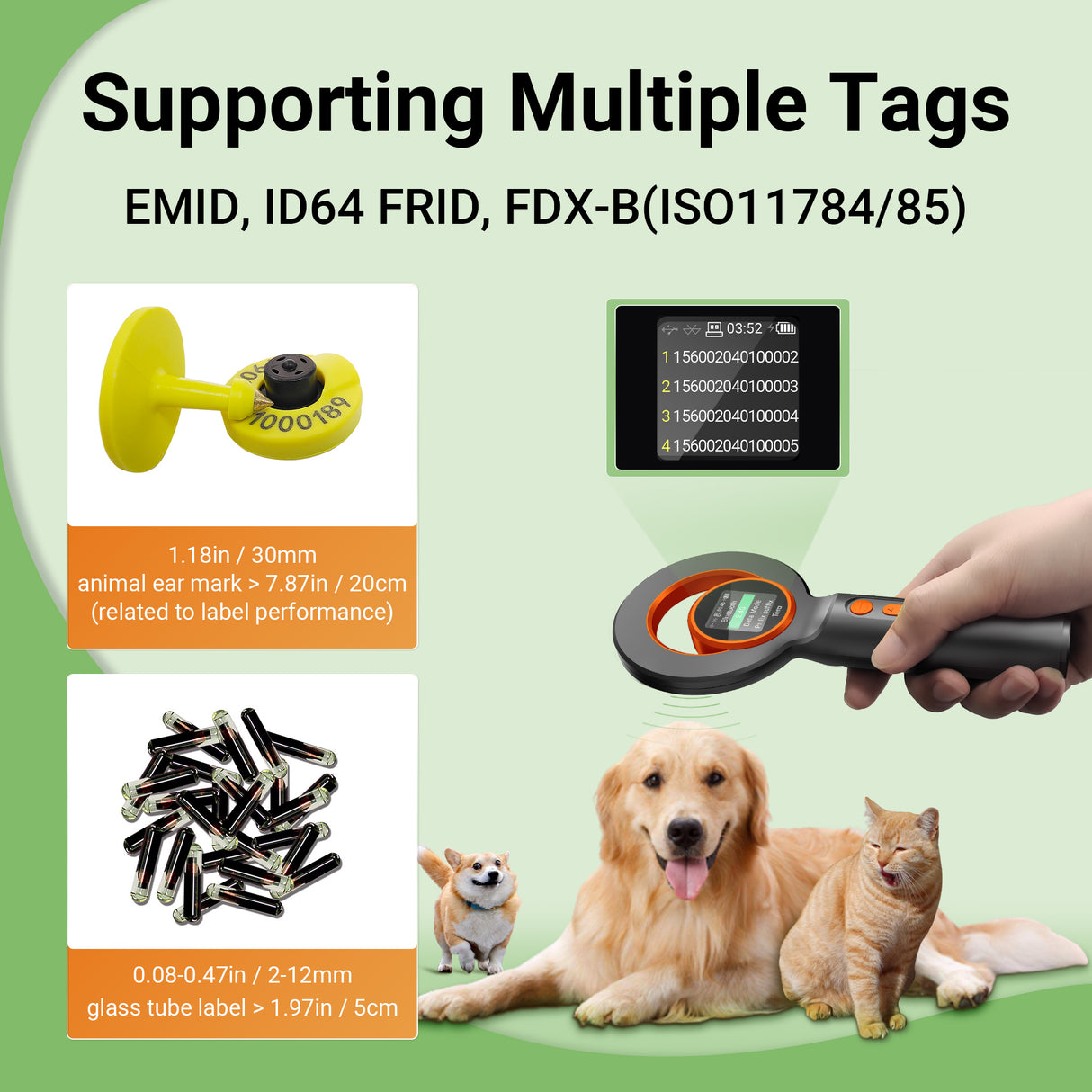 Tera Upgrade Pet Microchip Scanner H02