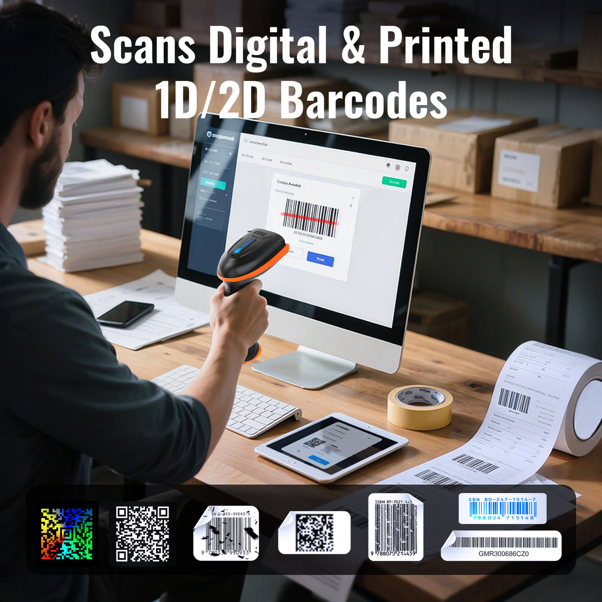 D5100 2D Wireless Barcode Scanner