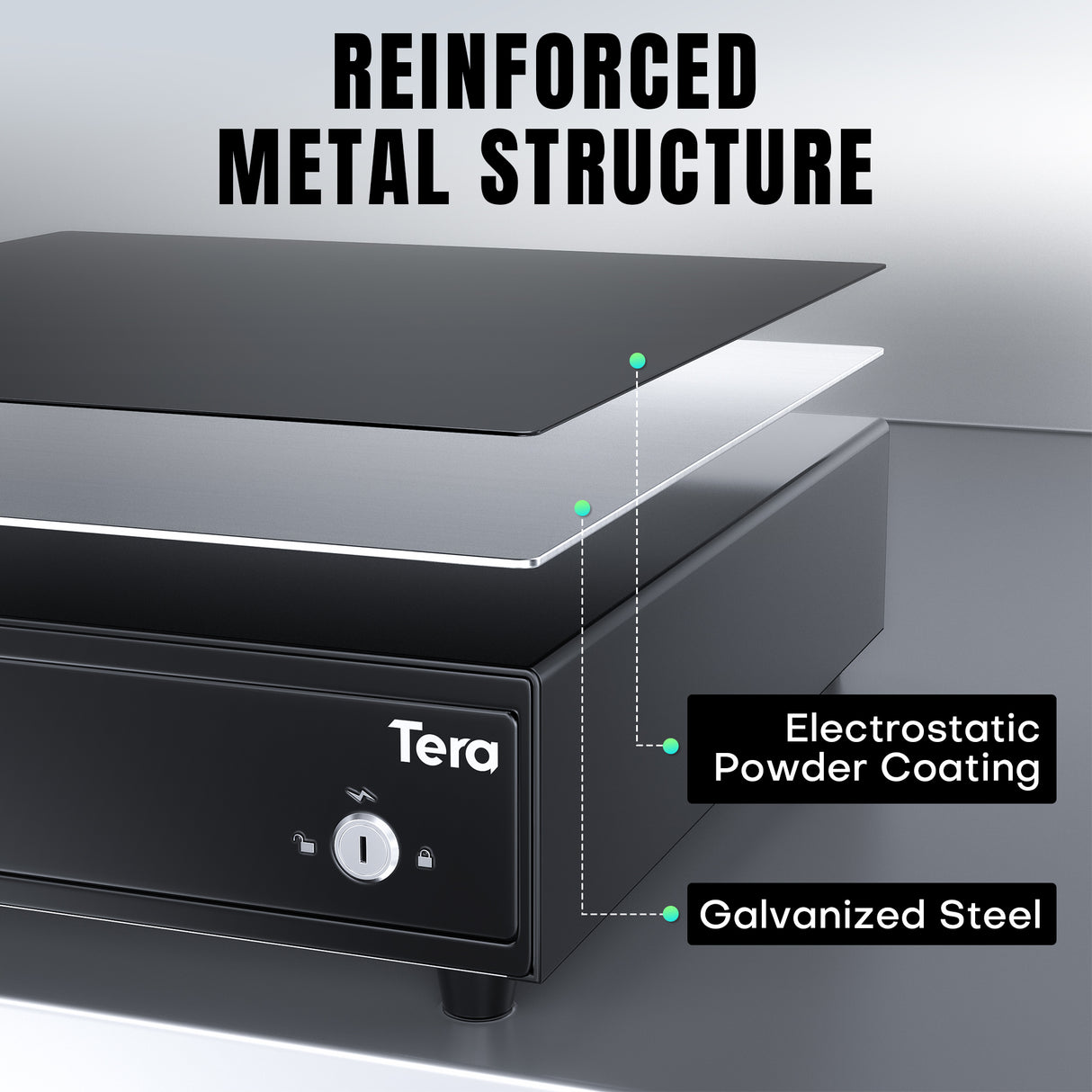 330E 13 Inch 4 Bill 8 Coin Cash Drawer