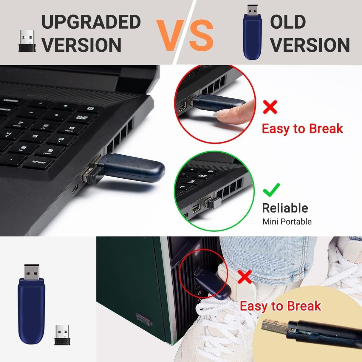 T5100C CCD 1D Wireless Barcode Scanner