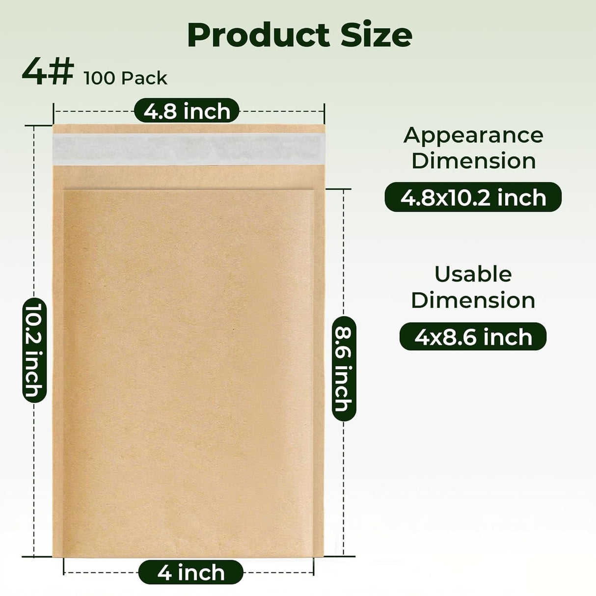 100% Recycled Honeycomb Paper Padded Mailers