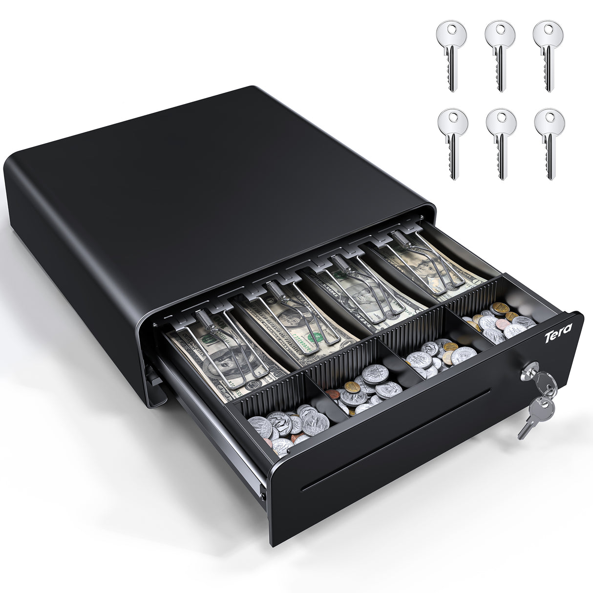 335R 13 Zoll Kassenschublade für 4 Scheine und 4 Münzen