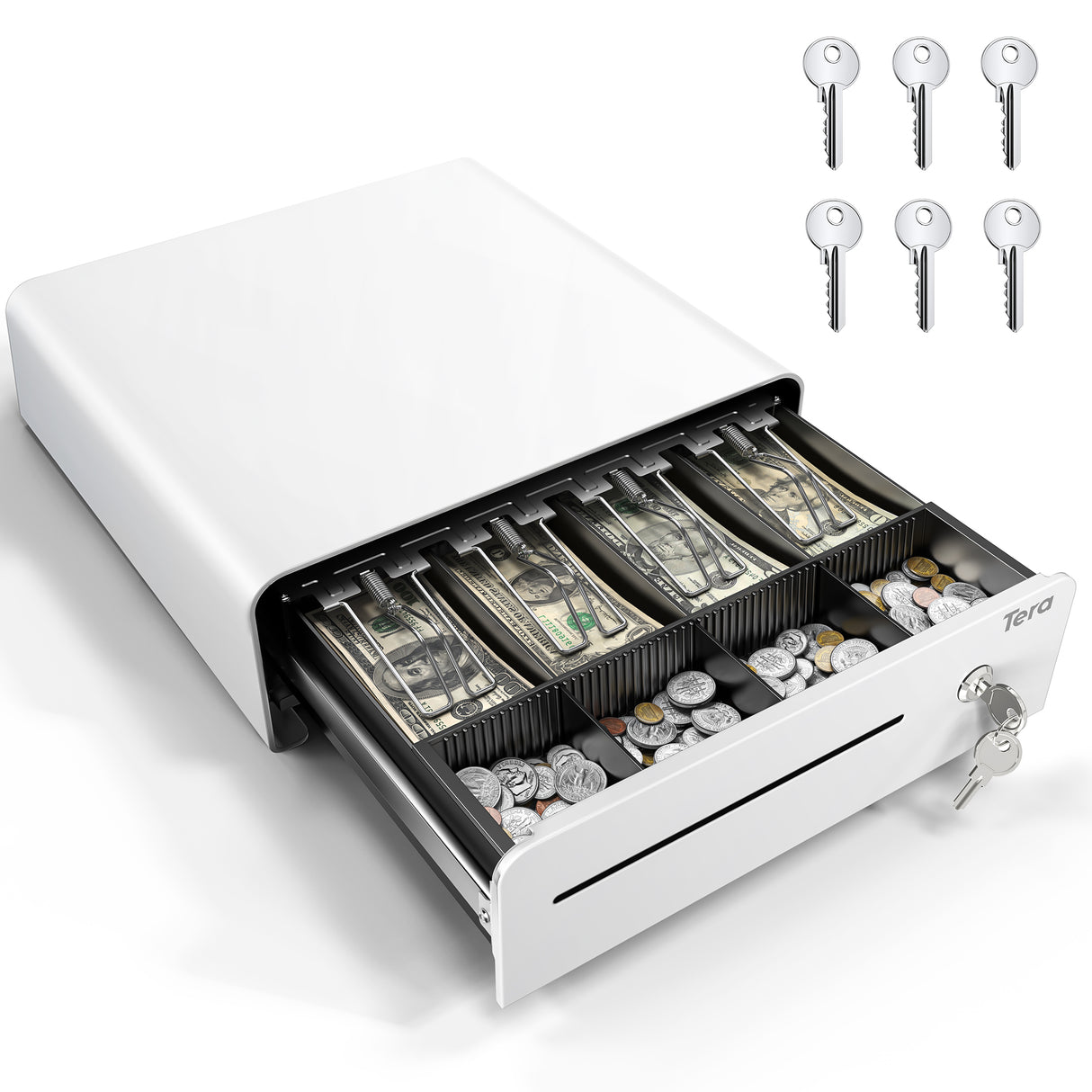 335R 13 Zoll Kassenschublade für 4 Scheine und 4 Münzen