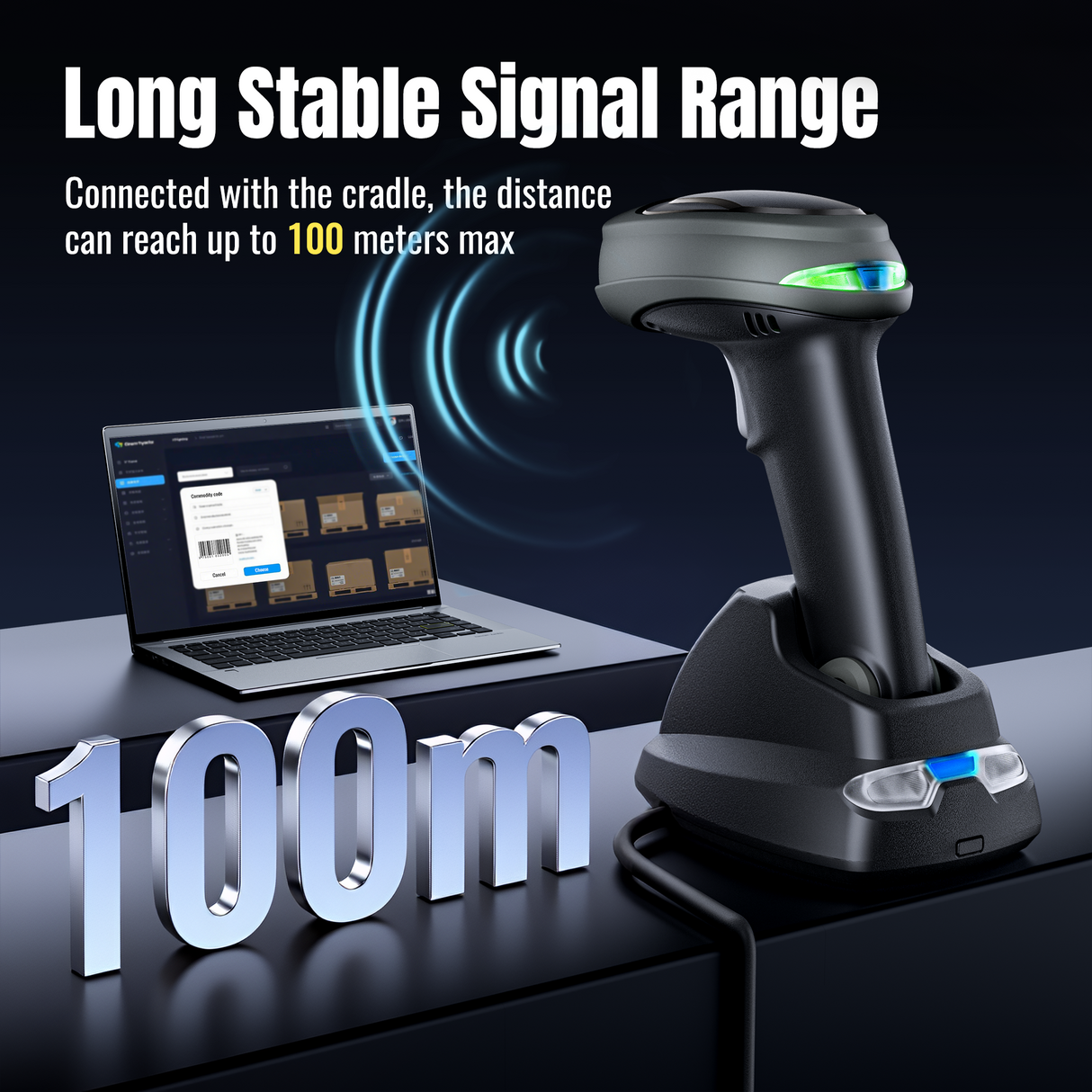 CS2290 2D Wireless Barcode Scanner with Cradle