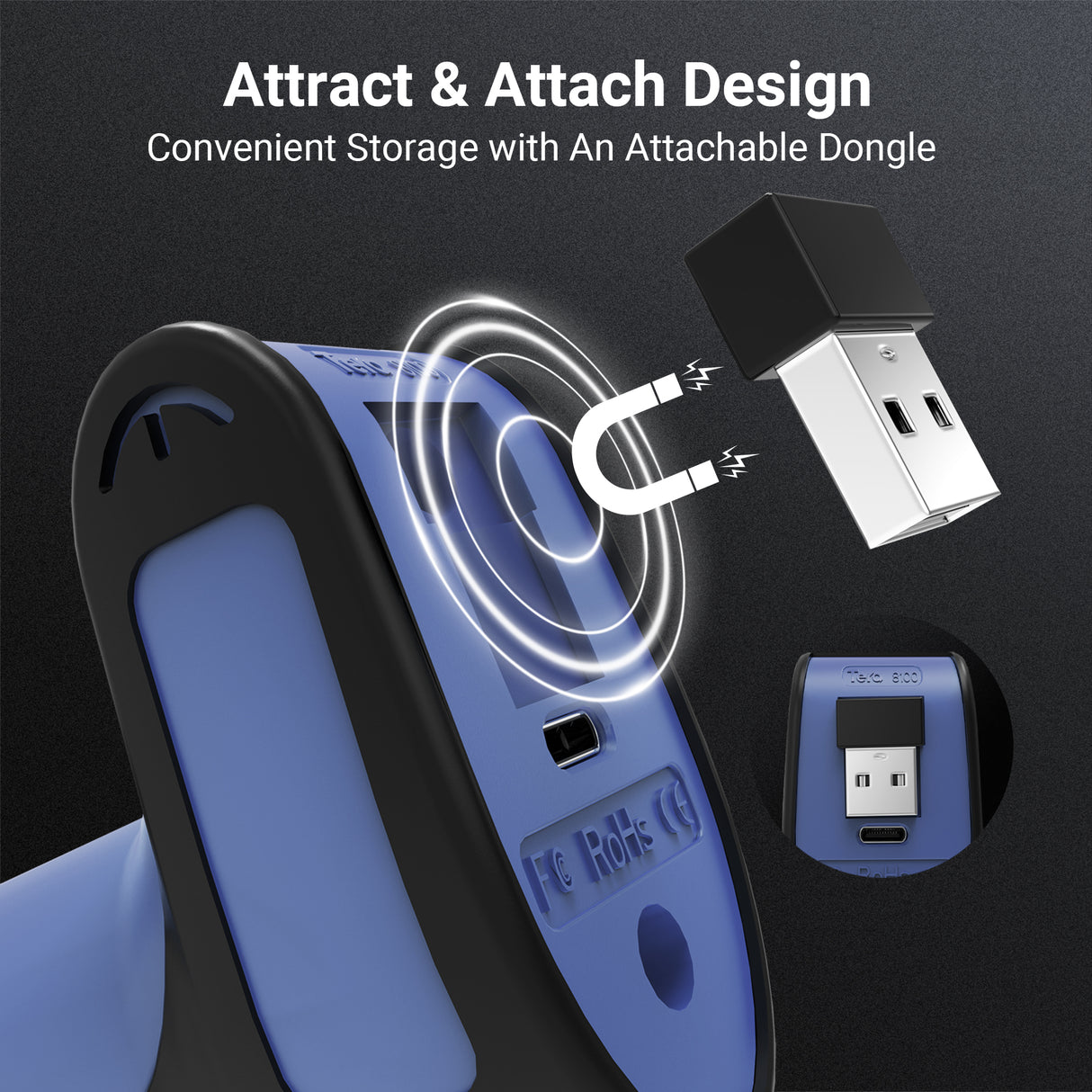 8100 Industrial 2D Handheld BarCode Scanner Deep Blue