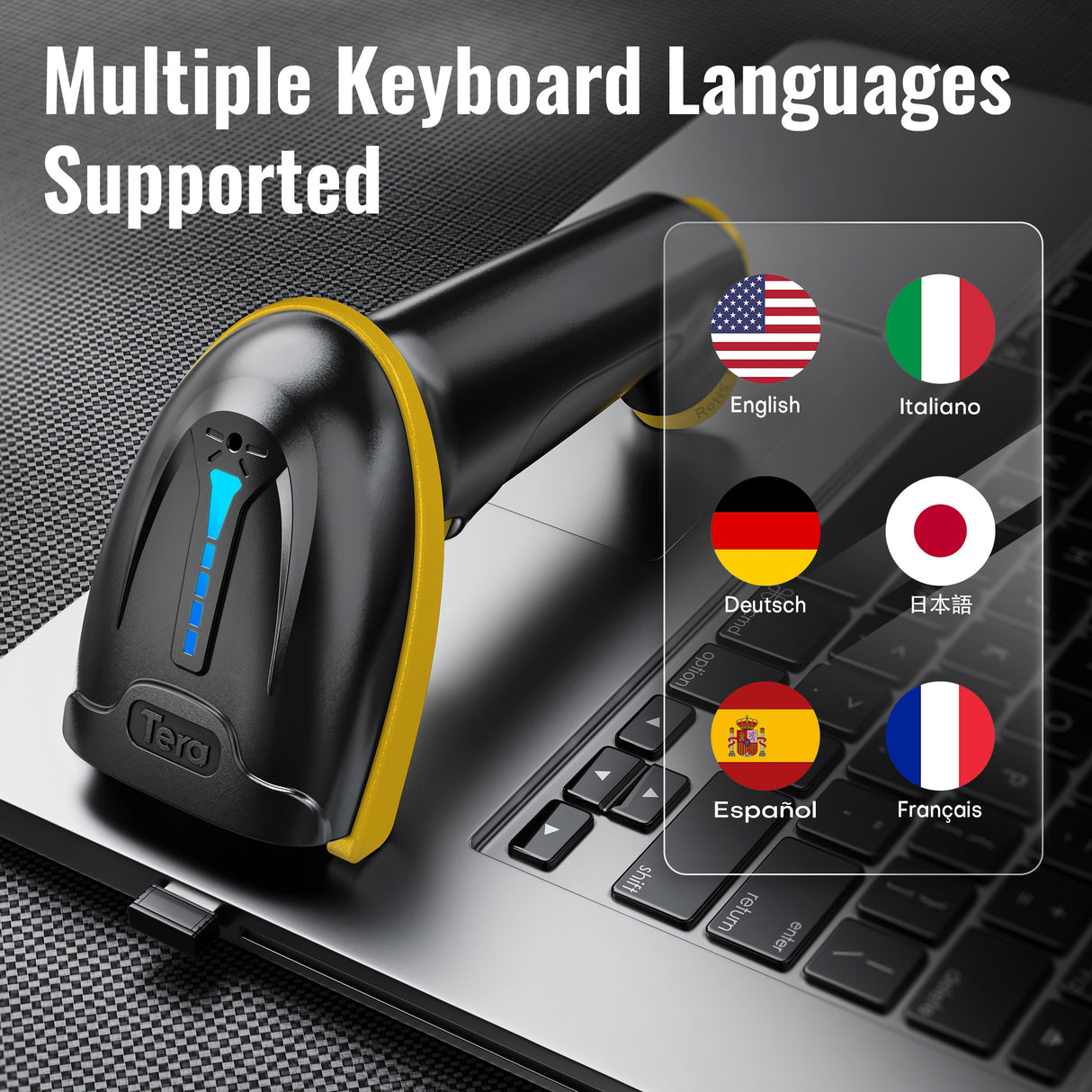 tera-5100-laser-1d-wireless-barcode-scanner-yellow-multilingual