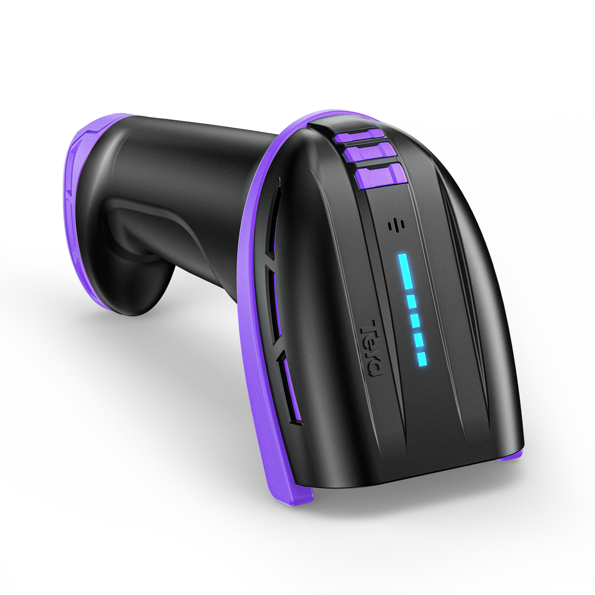 D6100 Pro 2D Wireless Barcode Scanner with Stand Purple