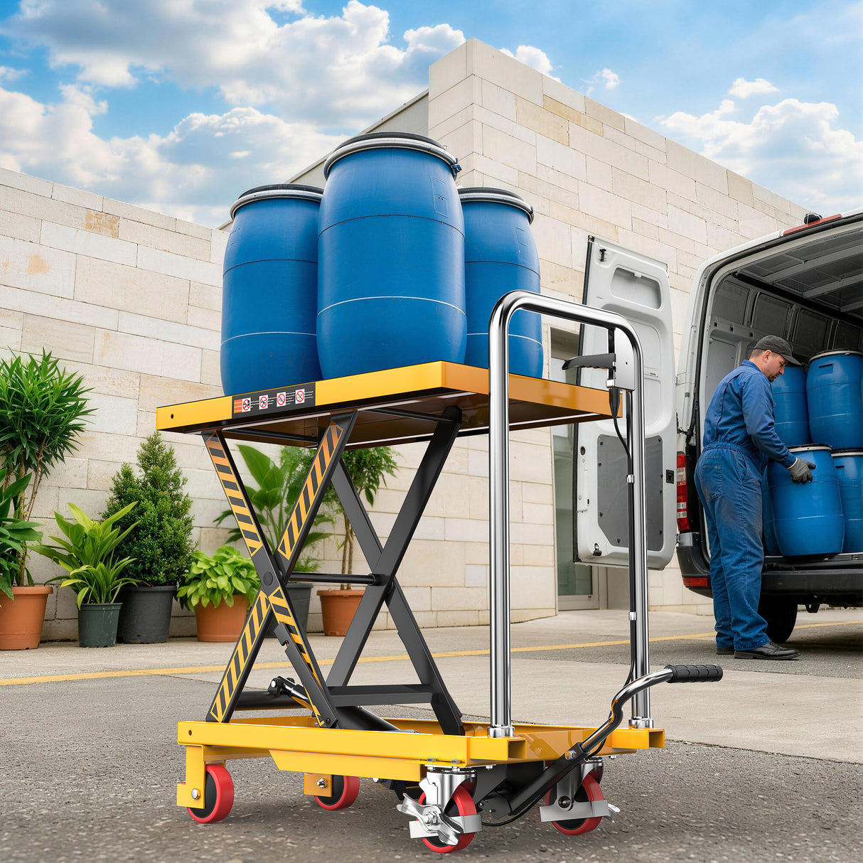 Hydraulic Lift Table Cart for Warehouse Material Handling