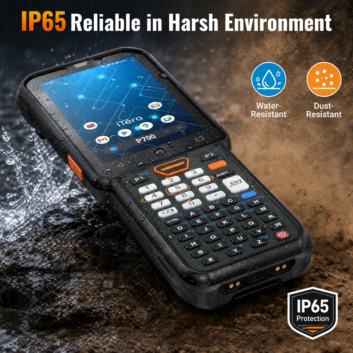 iTera P700 Rugged Android 14 Barcode Scanner PDA