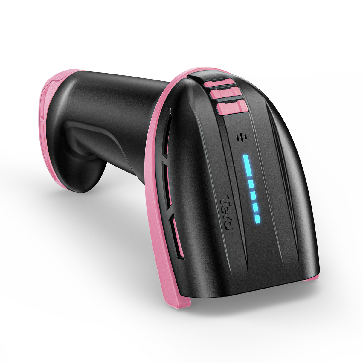 D6100 Pro 2D Wireless Barcode Scanner with Stand Pink