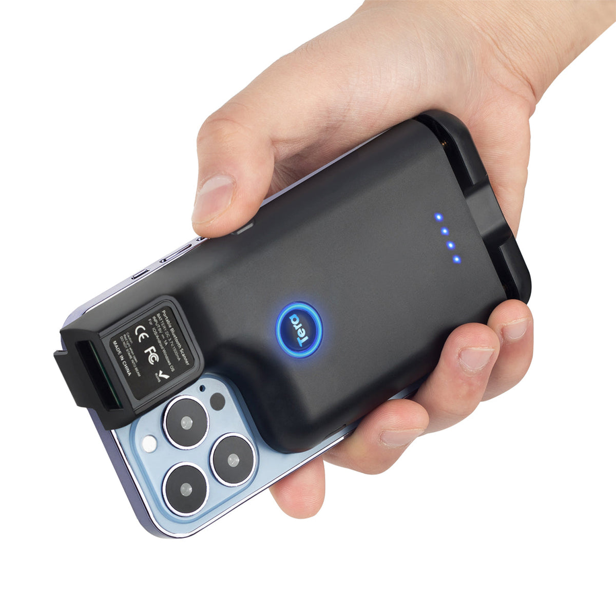 Clip Bar Code Tera Digital 0013 Barcode Scanner | 2D QR Back Clip Phone Bar Code Reader