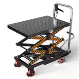 Hydraulic Lift Table Cart: 330lb Double Scissor 49.6" Lift Height