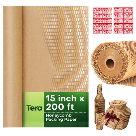 Honeycomb Packing Paper for Moving, Shipping and Gift Wrapping