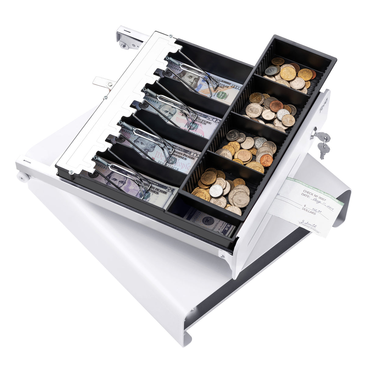 335R 13 inch 4 Bill 4 Coin Cash Drawer White