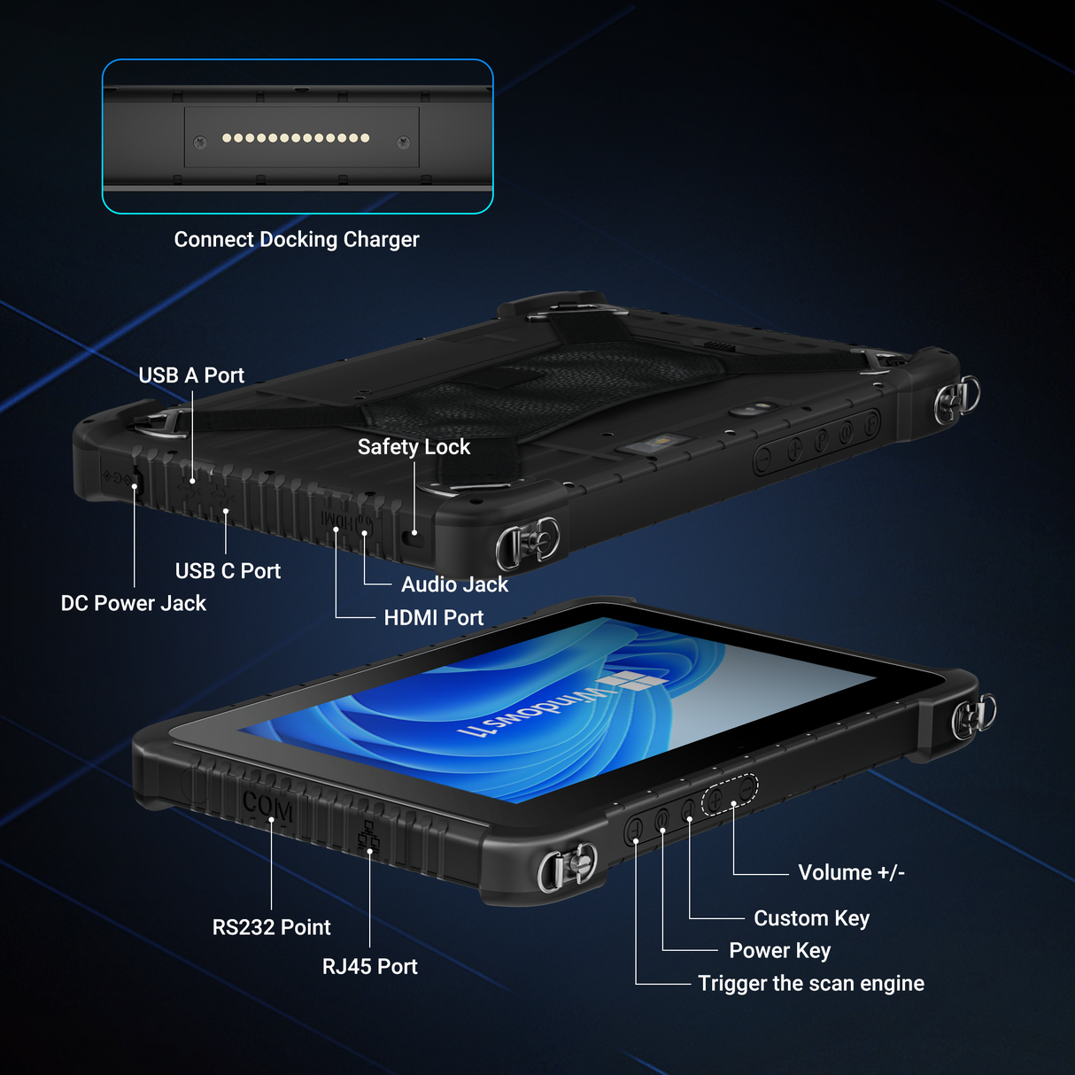 Windows 11 Industrial Rugged Tablet T02W