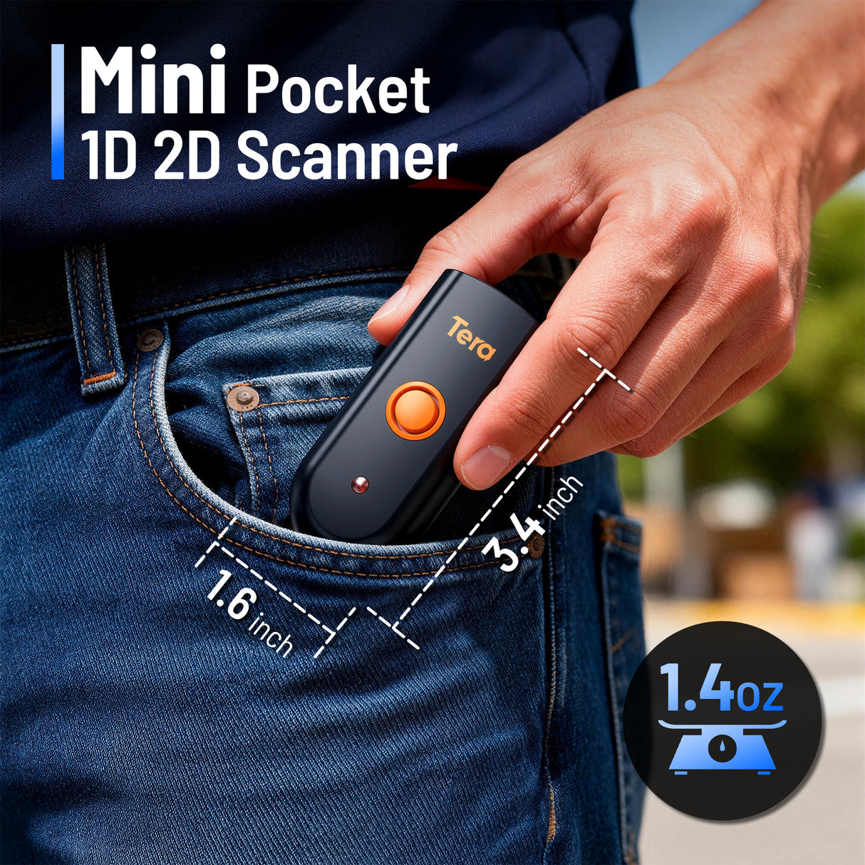 1200 2D Portable Barcode Scanner