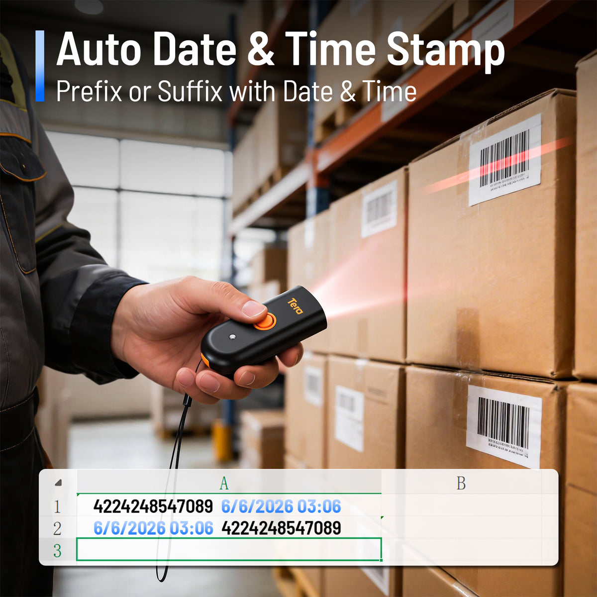 Steiner Bar Code Reader Tera Digital 1100D Barcode Scanner | Portable 2D QR Bar Code Reader