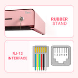 335R 13 inch 4 Bill 4 Coin Cash Drawer Pink